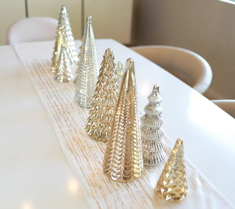 🎁TikTok Last Day Sale - 70% OFF🎄BFF Collection Set of 5 Illuminated Mercury Glass Trees