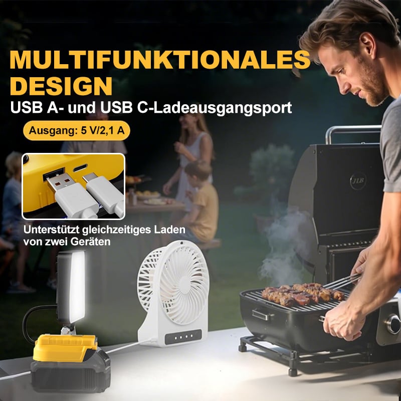 🔥Letzter Tag 50% RABATT-3000LM kabellose LED-Arbeitsleuchte mit Ladeanschlüssen