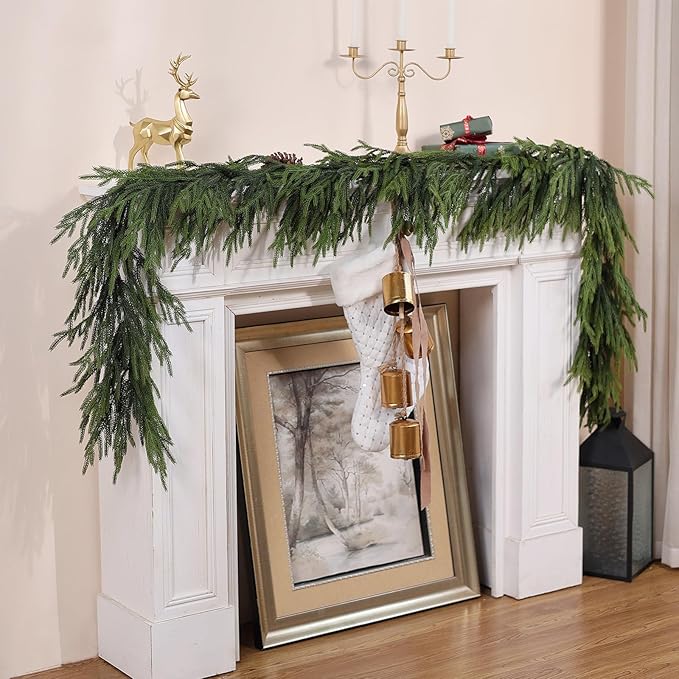 🎄6.5ft Real Touch Norfolk Pine Garland