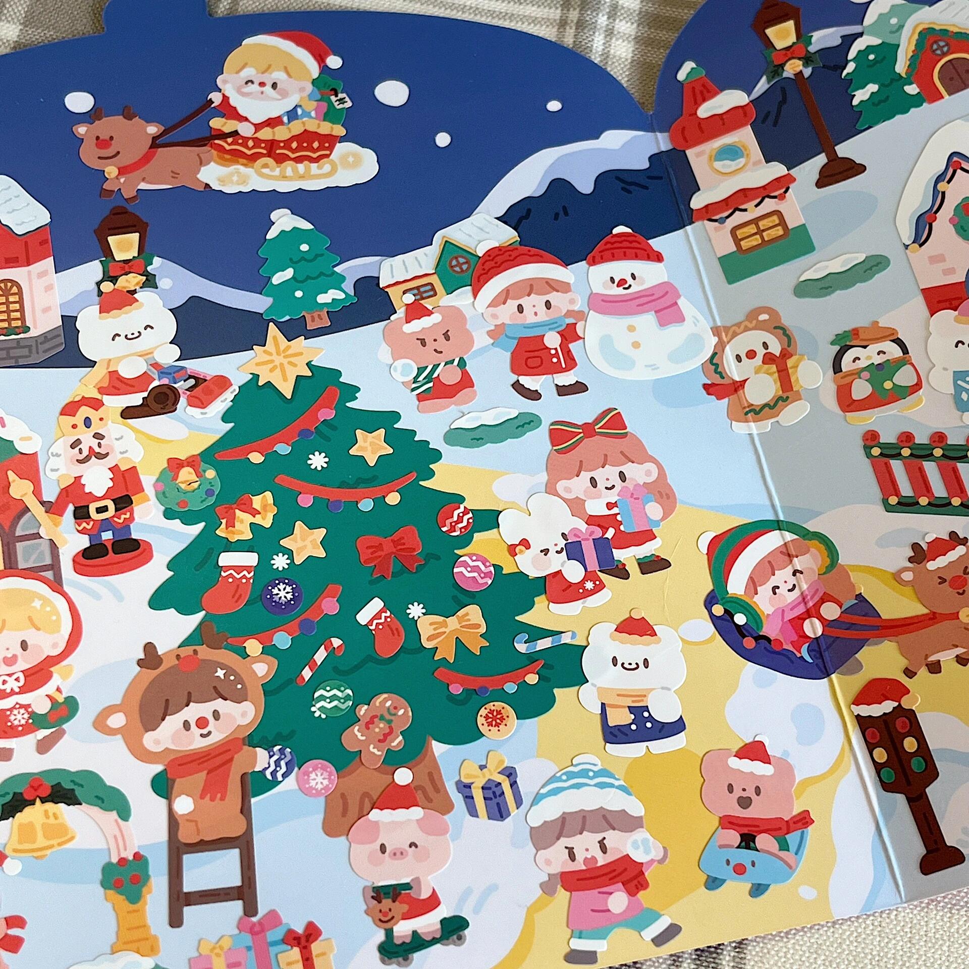 DIY Merry Christmas Sticker Scene Card