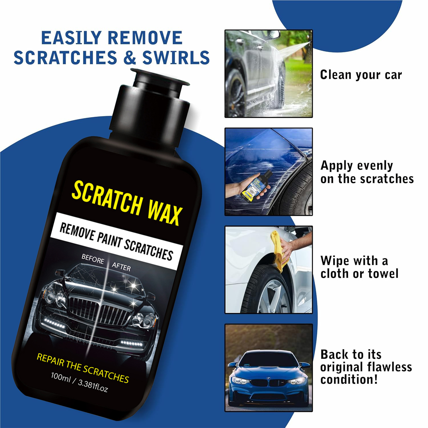 Tiktok Summer Sale🎉Car Scratch Removal Cream - Restores Your Car Shine Instantly