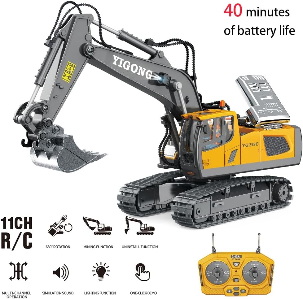 60% OFF-Alloy Plastic RC Excavator