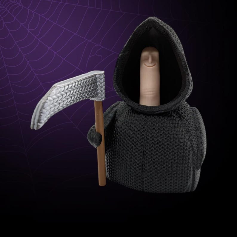 🤣Knitted Grim Reaper Middle Finger Figurine