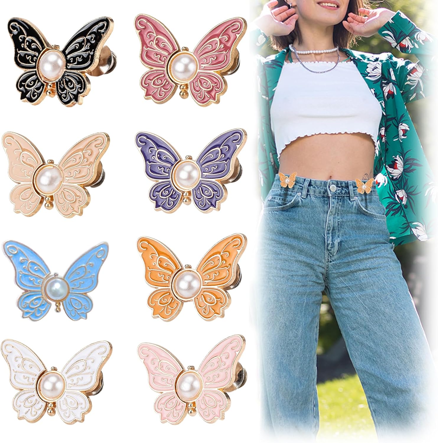🔥Letzter-Tag-Aktion: 49 % Rabatt🦋2er-Pack abnehmbare Schmetterlingsclips