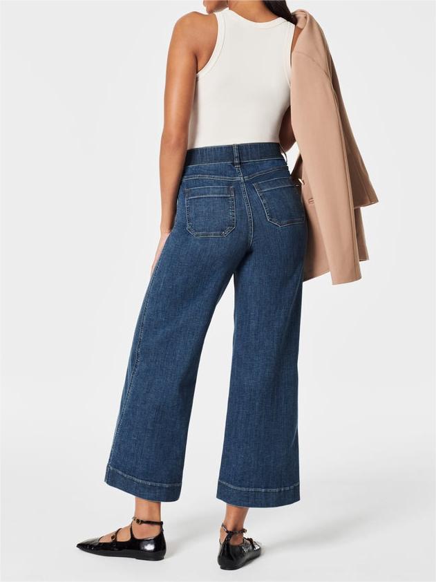 (🎉UP TO 49% OFF) Tummy Control Cropped Wide-Leg Jeans (BUY 2 FREE SHIPPING)