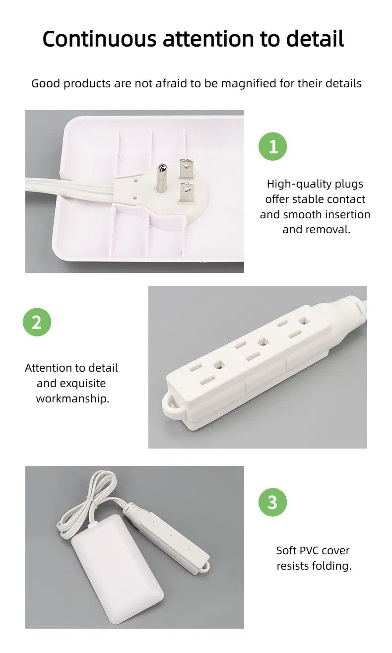 🎁TikTok Last Day Sale - 70% OFF🔥American style pure copper three-prong power extension cord