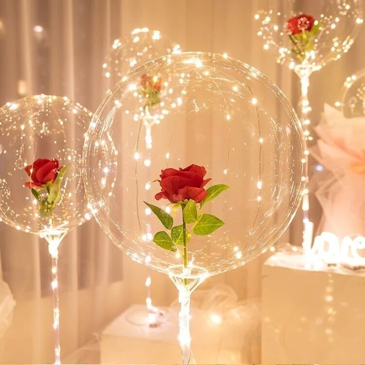 2023 New Year Limited Time Sale 70% OFF🎉LED Luminous Balloon Rose Bouquet🔥Buy 5 Get 20% OFF