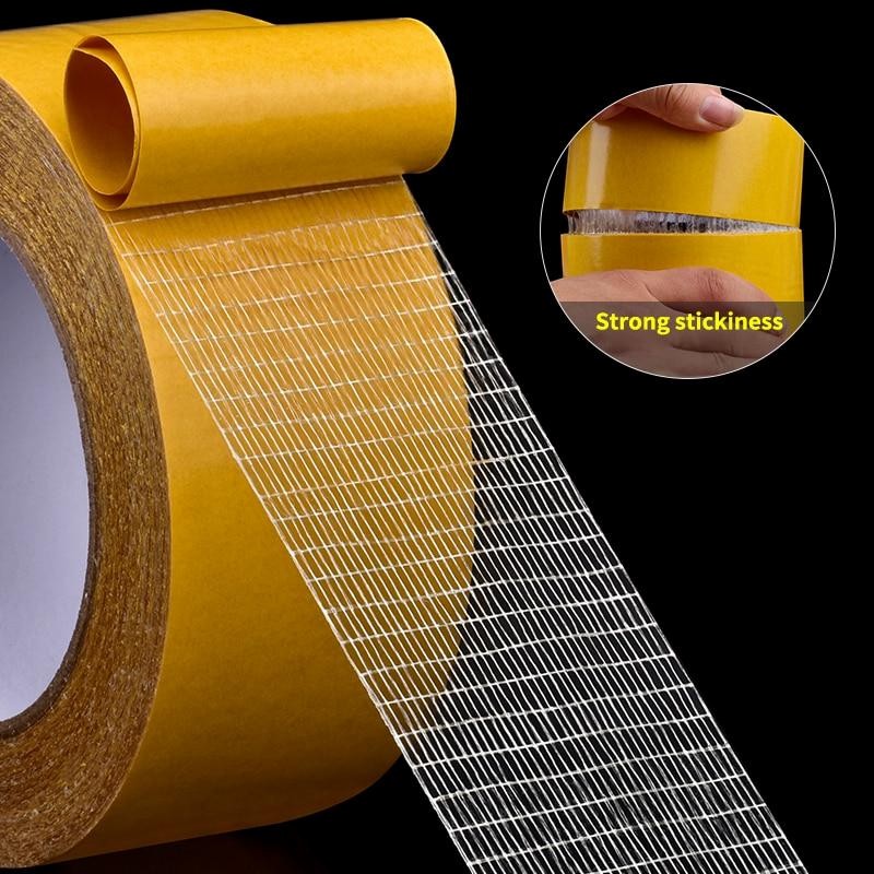 Strong Adhesive Double-Sided Fiberglass Mesh Tape