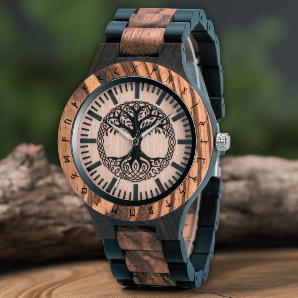 🔥Last Day Promotion 70% OFF - Personalized Tree Of Life Handmade Wooden Watch