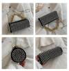 Women's shoulder bag full of diamonds, fashionable and versatile, bright diamond cylindrical bag