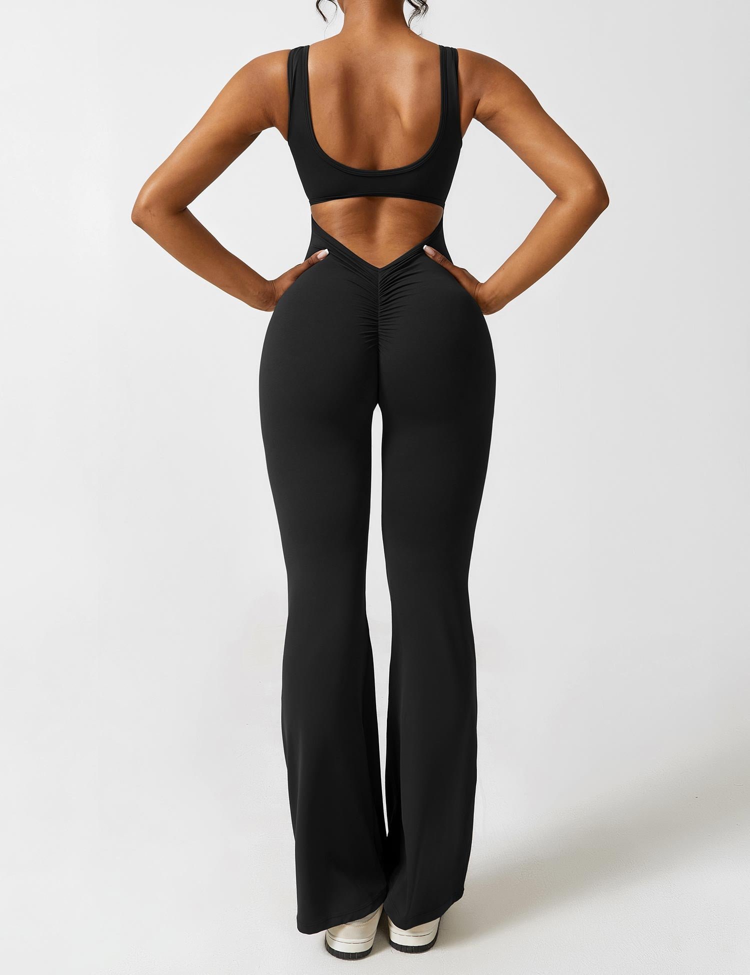 🔥Last Day Promotion 48% OFF-🎁-  V-Back Flared Jumpsuit (Buy 2 Free Shipping)