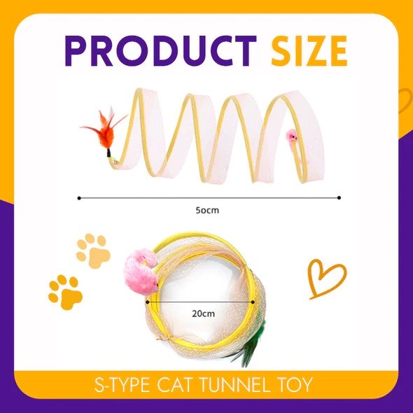 🔥Last Day 70% Off🔥S-Type Cat Tunnel Toy