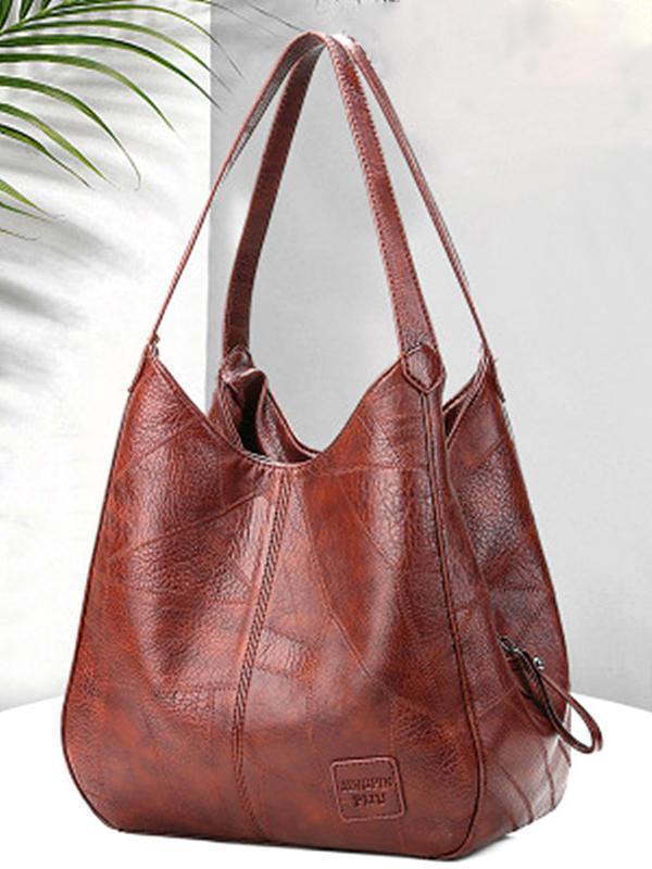 Women's Retro Soft Leather High Capacity Shoulder Bag