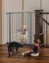 BABELIO New Version Baby Gate with Cat Door, 29.5-40