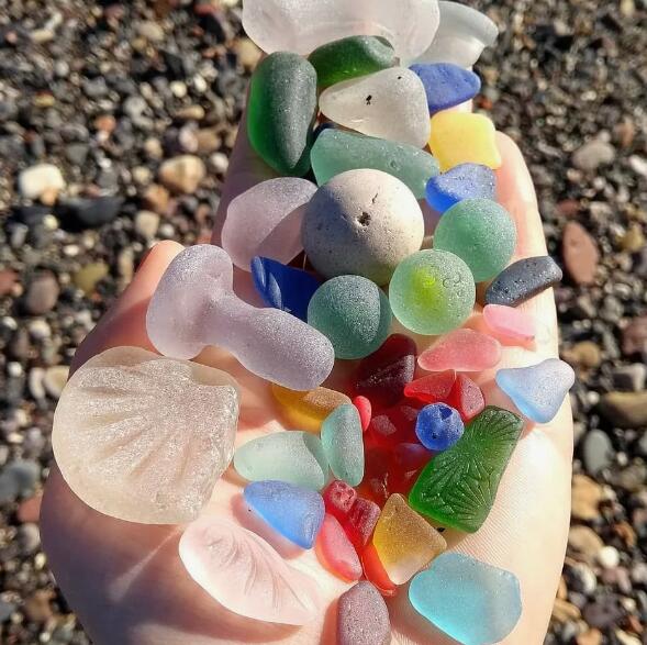 ⭐Sea Glass Star Gift❤️bring joy and good fortune🧡