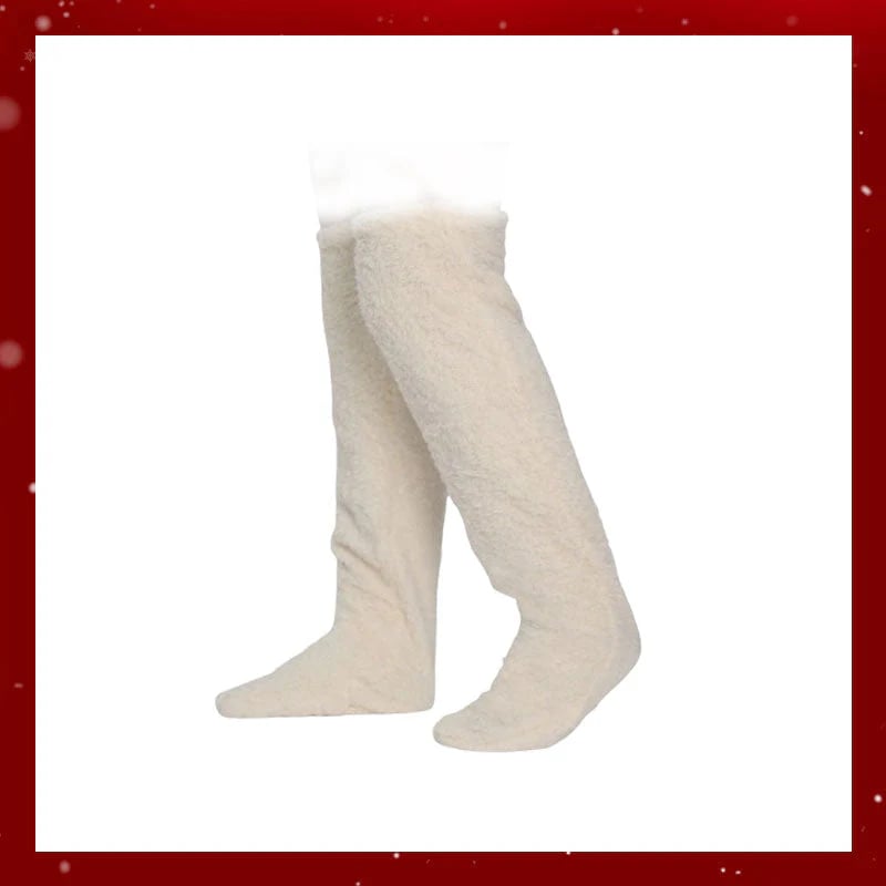 🎄TikTok Christmas Sale -70% OFF💕Comfort Plush Fleece Knee Socks For Christmas❄️🎅
