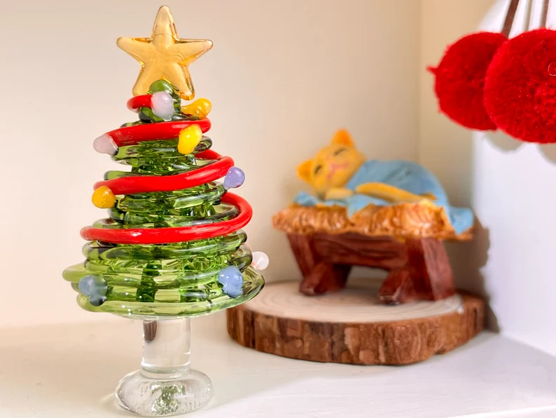 (🌲EARLY CHRISTMAS SALE - 49% OFF) Handmade Glass Christmas Tree Statue