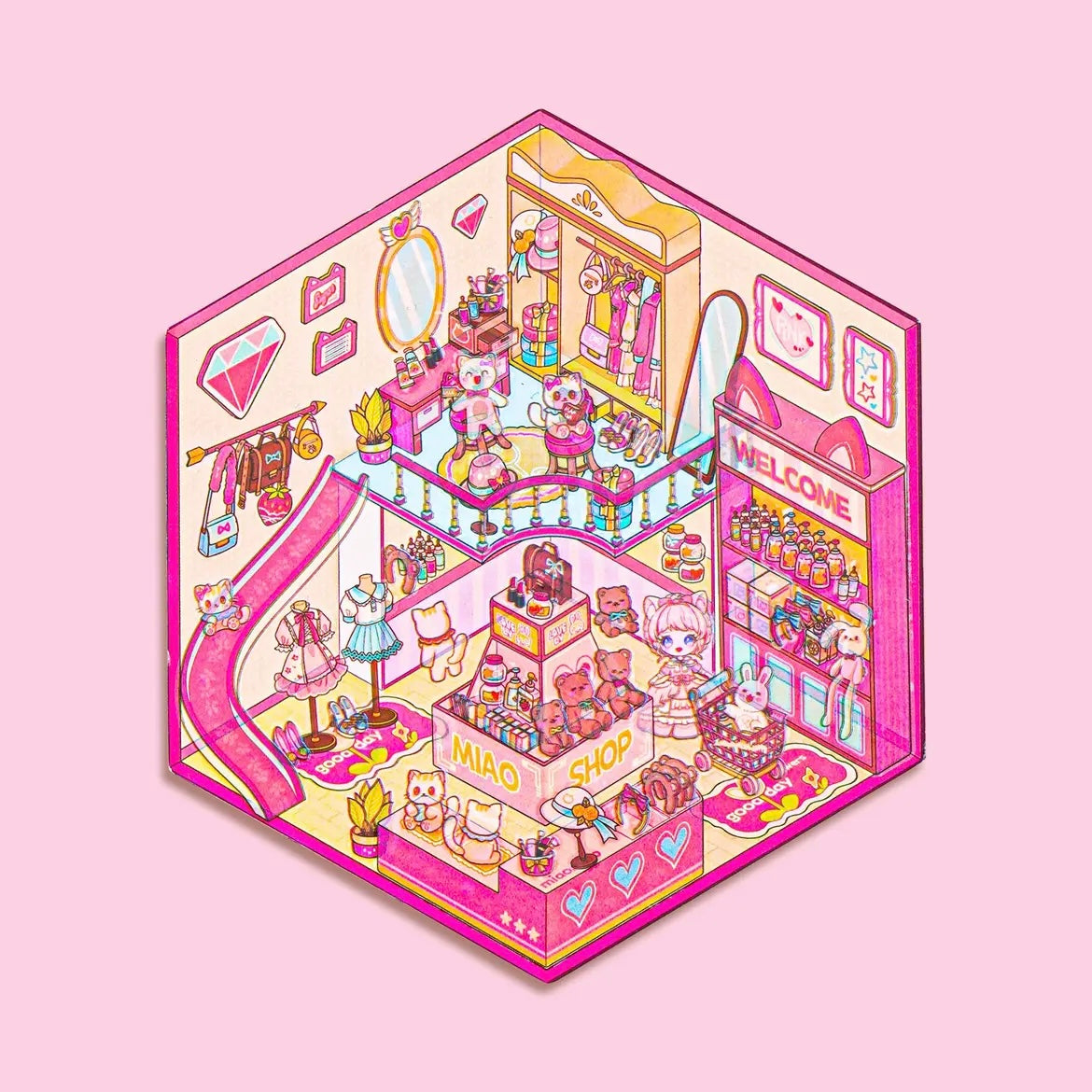 3D Sticker Play Scenes! Pet Coffee|Dessert Store|Girl Shop|Video Arcade