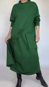 Women's Crew-neck One-pocket Long Sleeve Dress