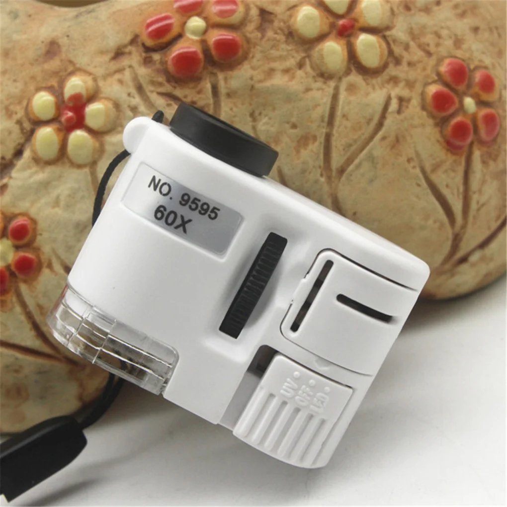 Portable microscope with lighting is suitable for home use