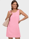 Women's Sleeveless Linen Mini Dress with Pockets