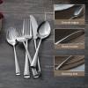 Alata Potter 20-Piece Forged Silverware Set Stainless Steel Flatware Set Cutlery Set,Service for 4,Mirror Finish,Dishwasher Safe