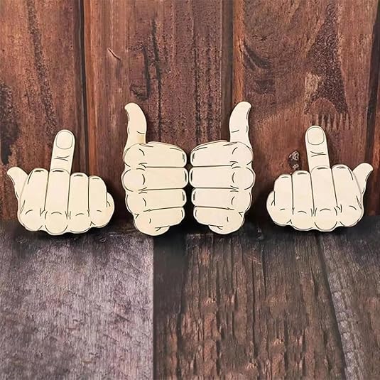 🎅Christmas Sale 49% OFF🎄🤣Funny Wooden Middle Finger