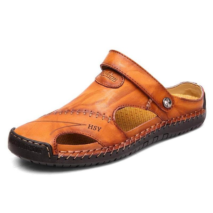 🔥Last Day Promotion - Save 70%🎄Soft Leather Men's Breathable Outdoor Sandals