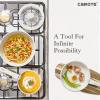 CAROTE 11pcs Pots and Pans Set Non Stick, Cookware Sets Detachable Handle, RV Kitchen Set Removable Handle, Oven Safe, Induction Ready, Stackable Non-stick Set, Cream White