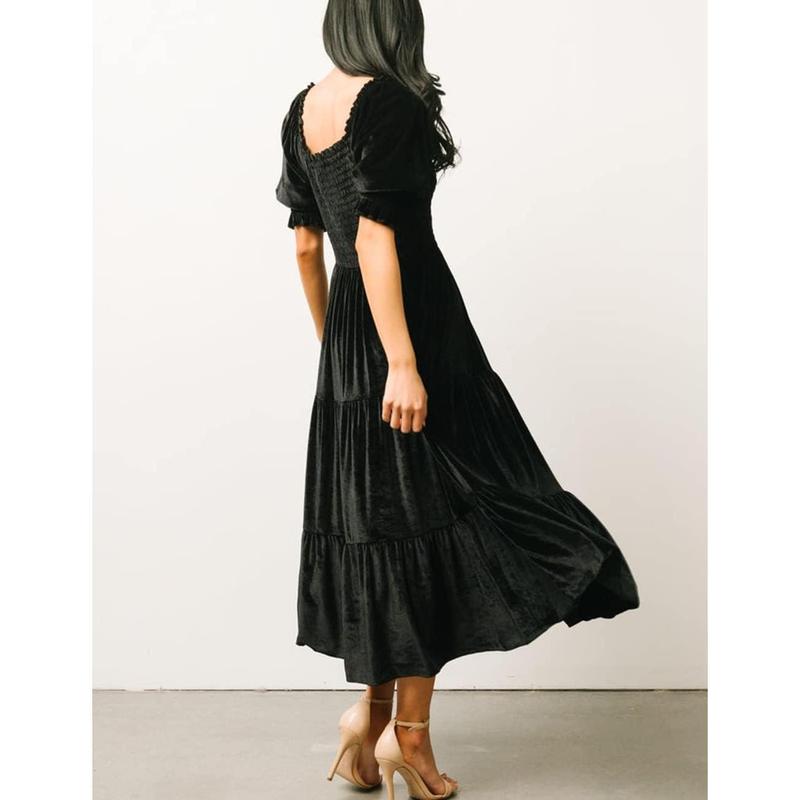 🎁TikTok Last Day Promotion -70% OFF🔥Elegant Velvet Midi Dress