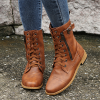 Last Day Sale 70% - Handmade Women'S Medium Chunky Heel Side Zip Leather Boots