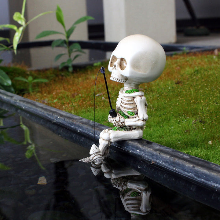 🔥HOT SALE PROMOTION 49% OFF👻Handmade Fishing Skeleton Halloween Decor