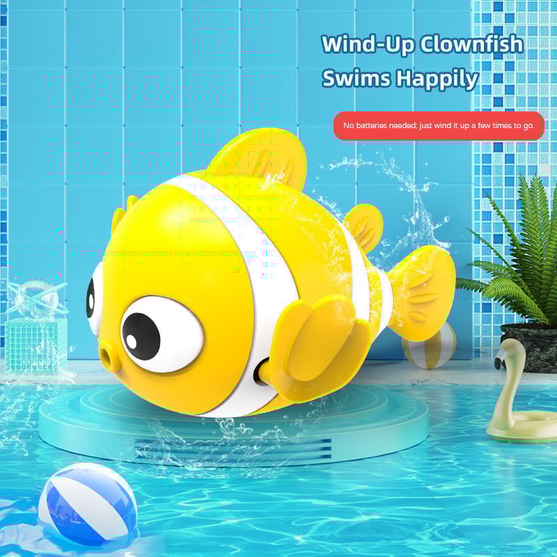 ⏰LAST DAY SALE 50% OFF💥Baby Bath Clownfish Wind-up Toy