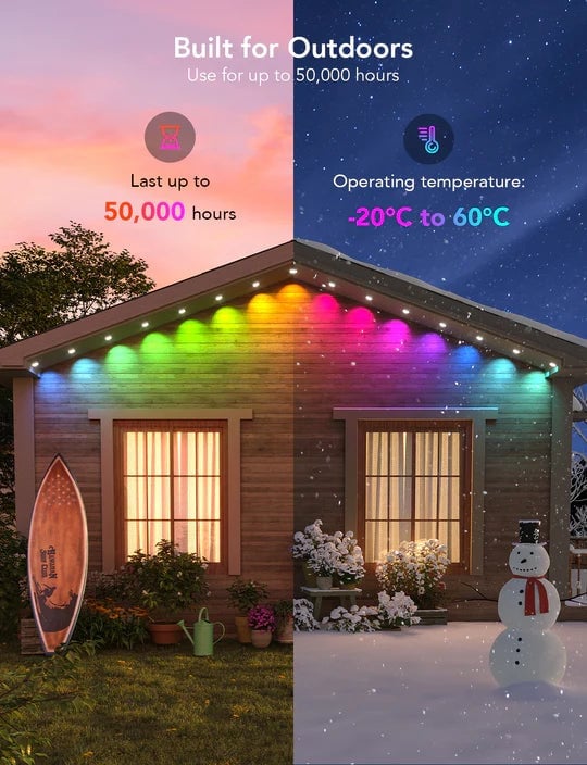 🎃Early Halloween Sale 50% OFF🎃 Wi-Fi Bluetooth Smart Led Rgbic For Outdoor