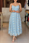 Women's Elegant Lace Dress with Waist and Suspenders