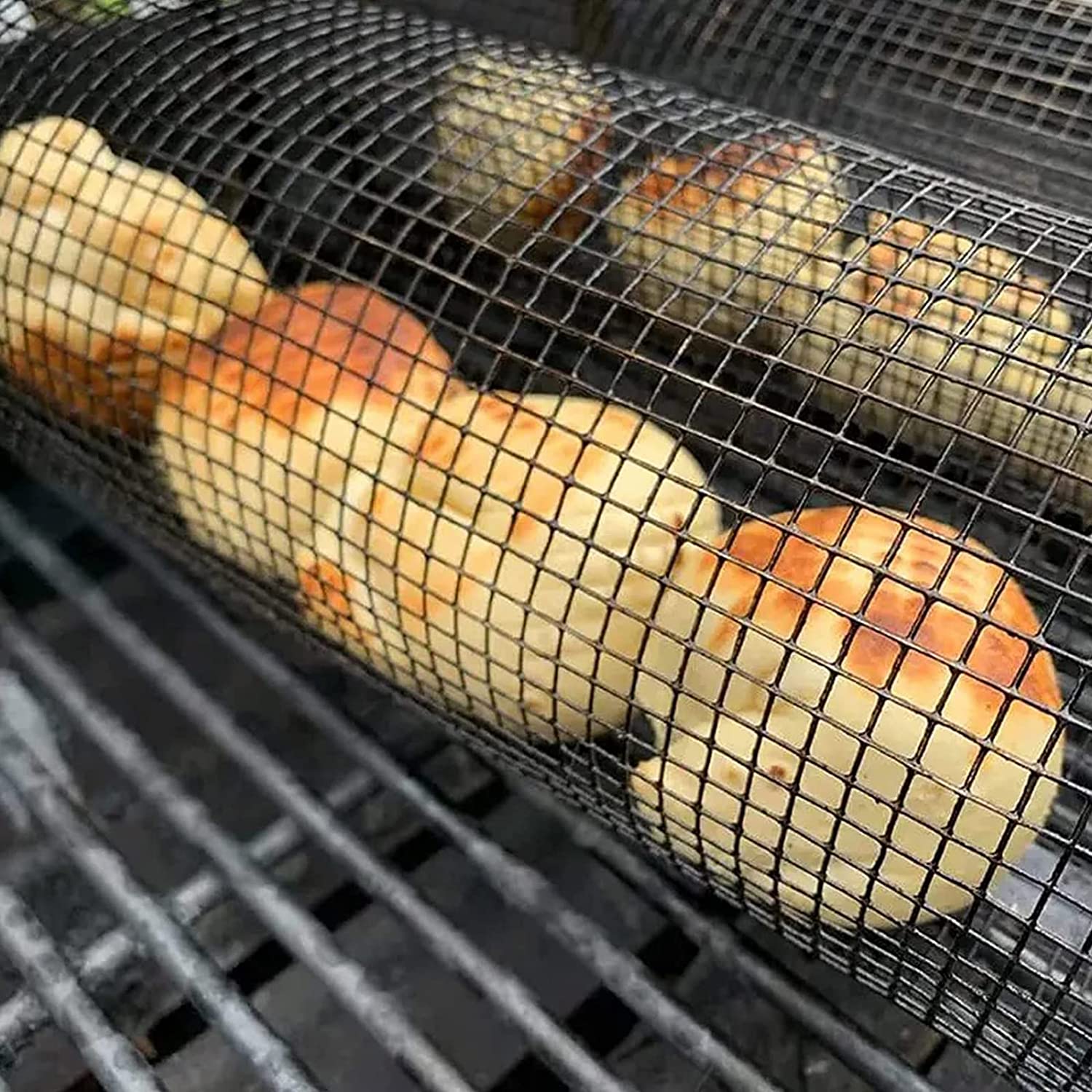 2023 New Year Limited Time Sale 70% OFF🎉BBQ outdoor grill net / Barbecue stainless steel wire mesh cylinder🔥Buy 2 Get 1 Free(3pcs)