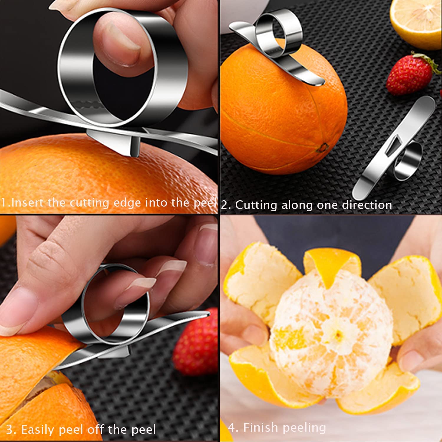 (🔥Last Day Promotion- SAVE 70% OFF)Stainless Steel Ring Orange Peeler - BUY 3 GET 3 FREE