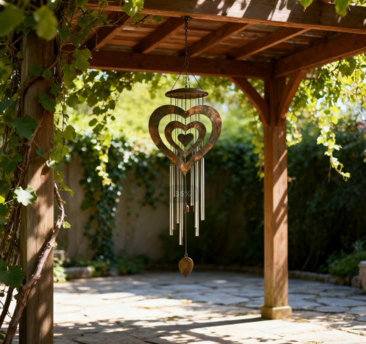 🎖️Halloween Special: 50% off everything! 💕Handmade Metal Heart Wind Twirl Pendant
