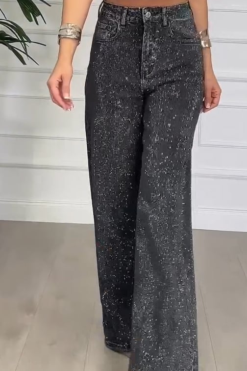 Women's Straight Shiny Jeans