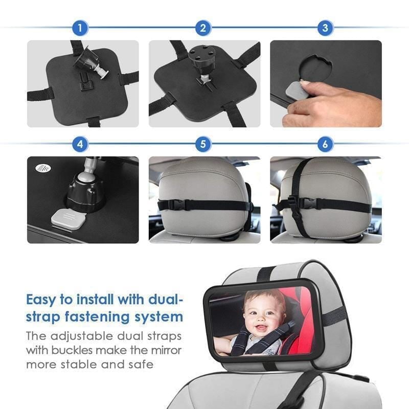 (🎉Last Day Promotion 50% OFF) Baby Safety Mirror For Car & Back Seat Mirror - Buy 2 Get Extra 10% OFF & FREE SHIPPING