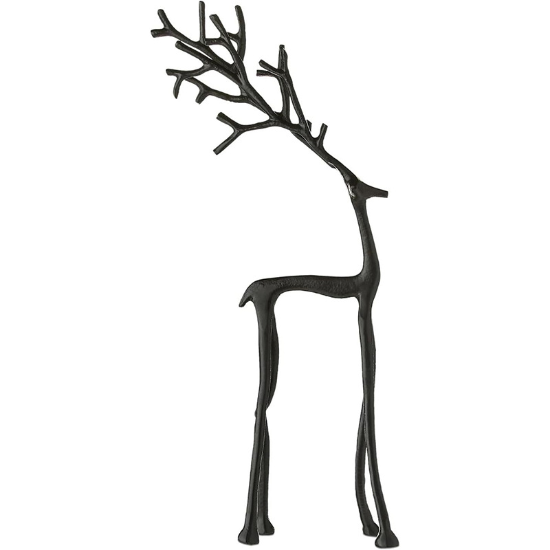 🎅Christmas bestsellers 🦌2 PC Black Reindeer Statues Christmas Decorations Set
