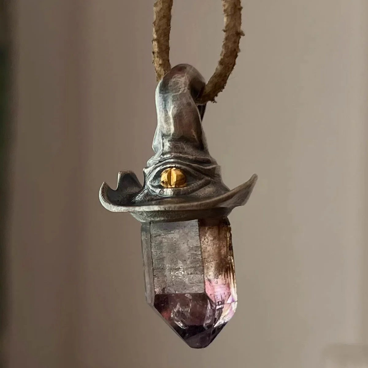 🔥Last Day 50% OFF -🧙Witch's Magic Hat Amethyst Pendant