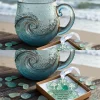 🎄Christmas Best Gifts🔥 Unique Handcrafted Sea Glass Ocean Wave Mug🎁Free Gifts