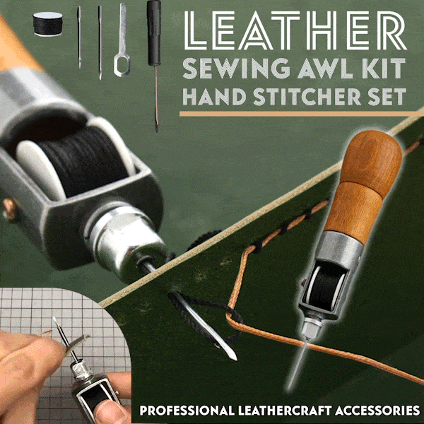 🔥Mother's Day Sale 50% OFF💗 - Leather Sewing Awl Kit Hand Stitcher Set