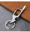 Multifunctional pendant bottle opener metal double ring key chain