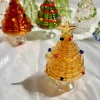 Handmade Glass Christmas Tree Statue, Green Glass Tree Decoration, Festive Christmas Tree, Christmas Sculpture Decoration, Christmas Gifts