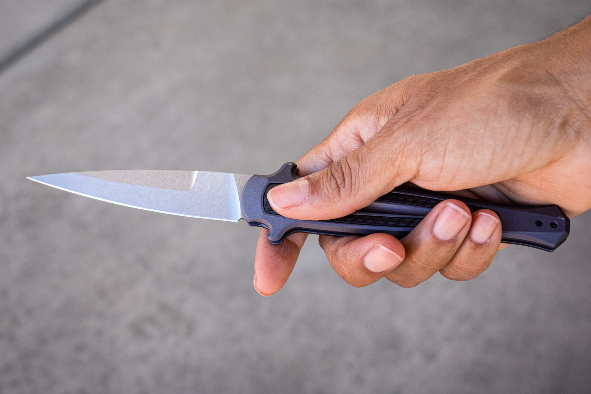 🔥 Last Day Promo - 70% OFF 🎁Launch 8 Stiletto, Gray Aluminum, Carbon Fiber Inlay, CPM-154, Stonewash - 7150 | Buy 2 Get Extra 10% OFF & Free Shipping