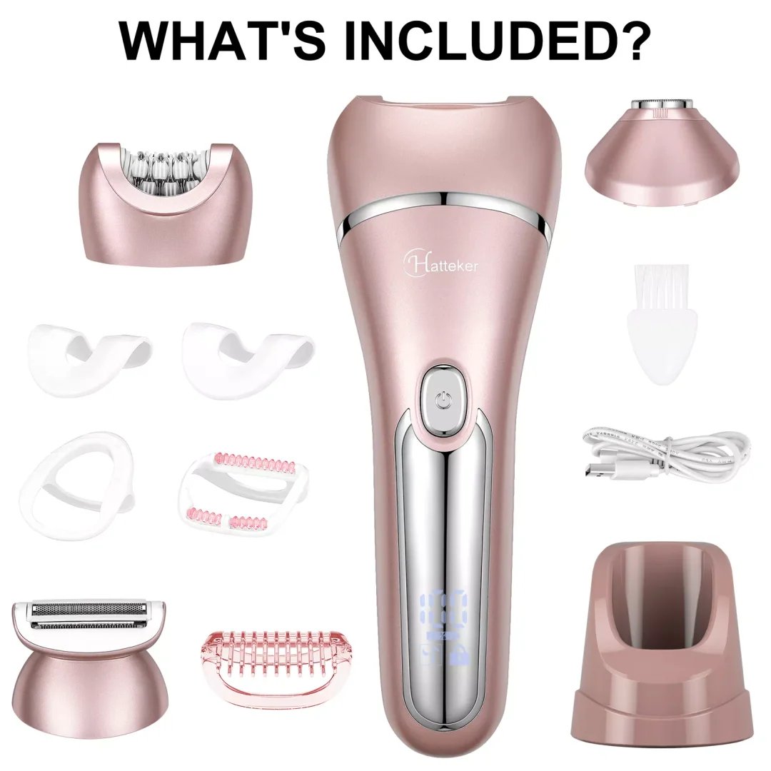 🔥Electric Epilator Hair Removal for Women 3 in 1 Shaver for Legs Arms Underarms Bikini Public Rechargeable-Buy 2 Free Shipping