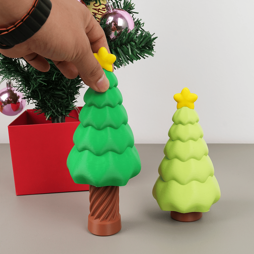 🎄TikTok Christmas Sale - 70% OFF✨🎄3D Printed Christmas Tree Stack-Spiral Creative Stress Relief Toy Storage Ornaments