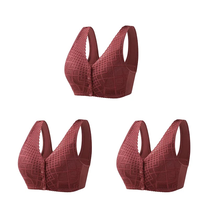 🎁LAST DAY 45% OFF🎁Plus Size Cotton Front Button Bra